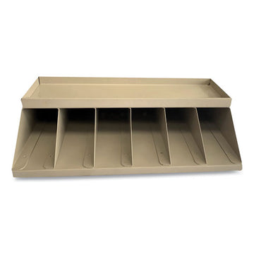 CONTROLTEK® Coin Wrapper And Bill Strap Single-tier Rack, 6 Compartments, 10 X 8.5 X 3, Steel, Pebble Beige freeshipping - TVN Wholesale